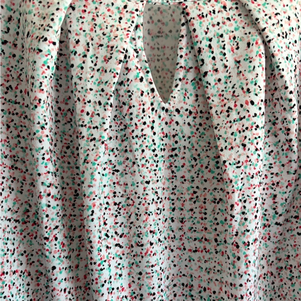 Liz Claiborne Floral Print Blouse Women’s 2X 3/4 Sleeve Scoop Neck Tunic Top - Picture 4 of 4
